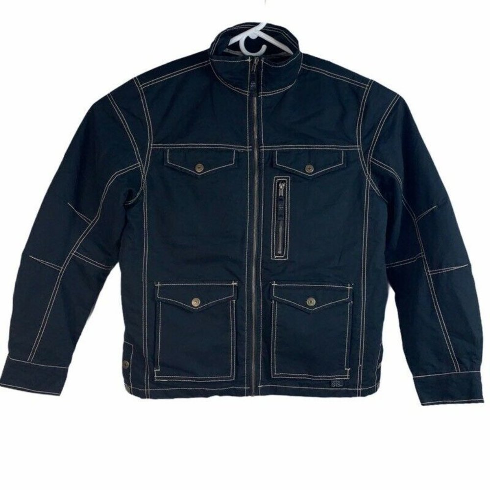 STS Ranchwear Sundance Mens Jacket Black Flap Pock